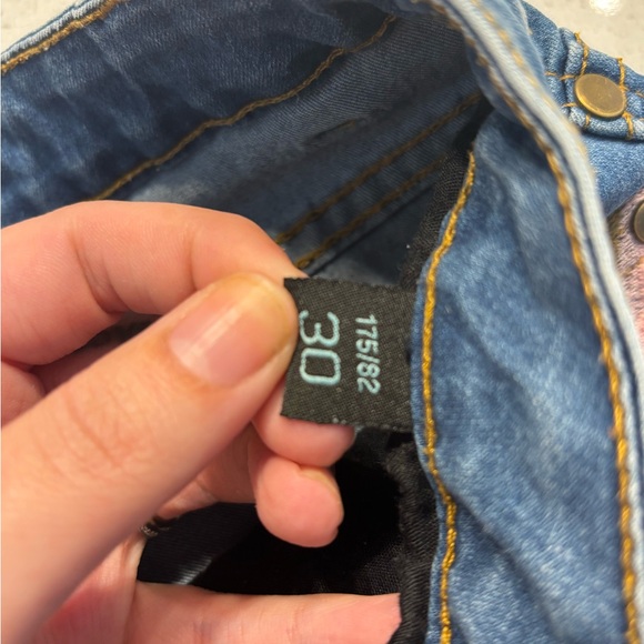 Vintage Liebo Embroidered floral Jeans with zipper bottoms - size 30 - Picture 3 of 12